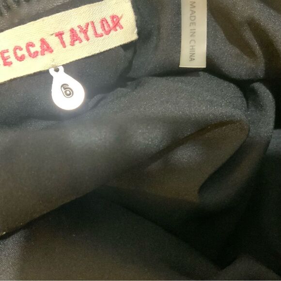 REBECCA TAYLOR, Black Boucle Tweed and Leather Mini Skirt, Size 6 - Picture 6 of 9